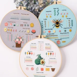Embroidery Kit – Stamped Patterns plus Accessories